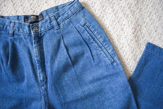 80s high waist denim slacks medium wash | 80s 90s… - image 7