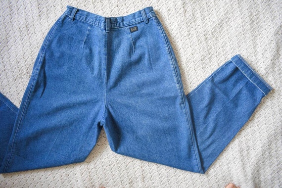 80s high waist denim slacks medium wash | 80s 90s… - image 2