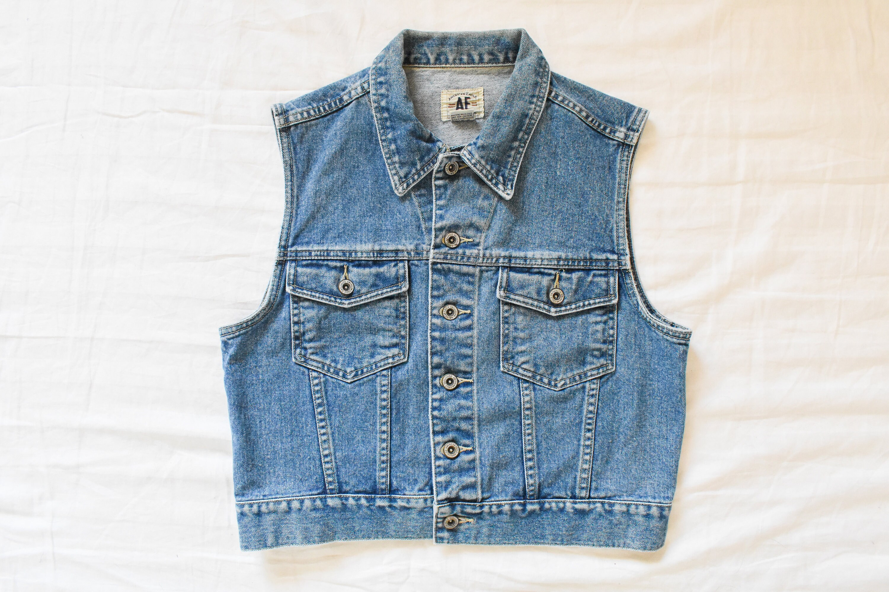 American eagle jean vest cheap