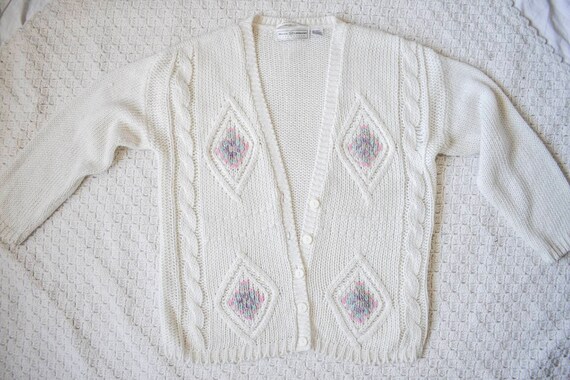 oversized chunky hand knit cardigan sweater | ove… - image 4
