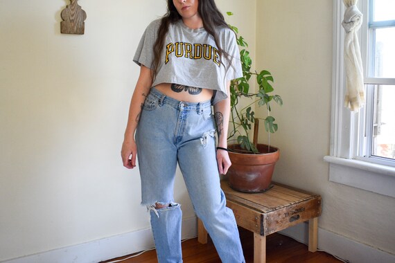 XL- vintage PURDUE university cropped Screen Star… - image 3