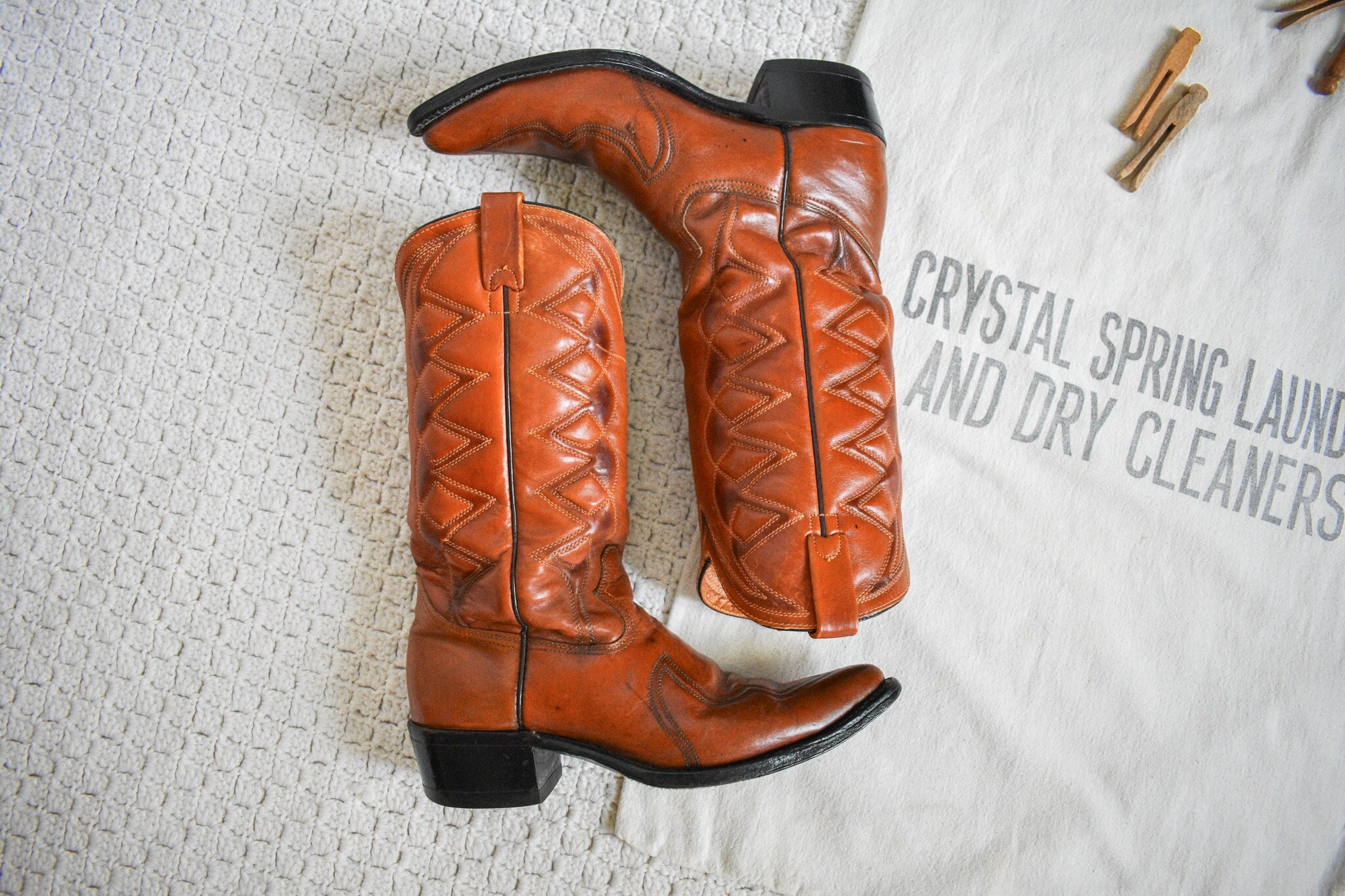 Vintage Texas Imperial Cowboy Boots Size 11.5 D Style M251 Brown Leather USA Texas Imperial Boots - Etsy main image 2