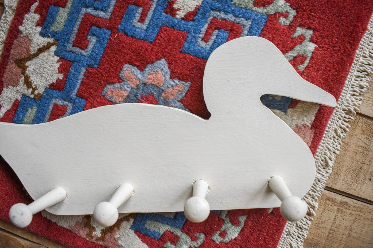 Vintage Duck Peg Rack Wooden Antique Wall Peg Hook Rack Etsy