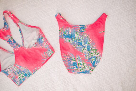 80s SUNSET BEACH PALMS vintage retro swimwear bik… - image 8