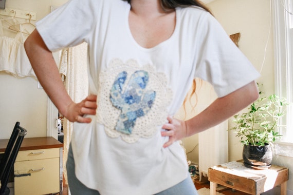 reworked vintage oversized cactus patchwork tee |… - image 9