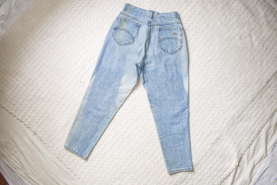 90s vintage Chic light medium wash high waist jea… - image 8