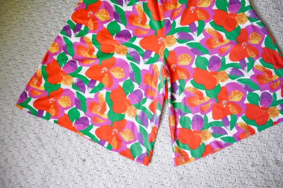 60s 70s funky floral shorts extra high waist | vi… - image 6