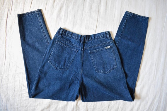 vintage Bill Blass dark wash jeans | 80s pleated … - image 5