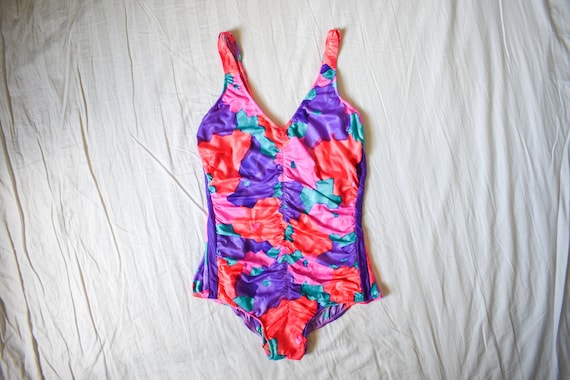 retro vintage one piece swimsuit | 70s 80s vintag… - image 1