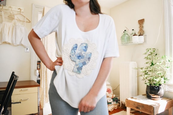 reworked vintage oversized cactus patchwork tee |… - image 6