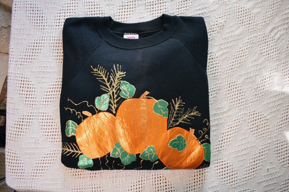 Pumpkins of Gold on Black Sweatshirt Pumpkins of Gold on Black Sweatshirt