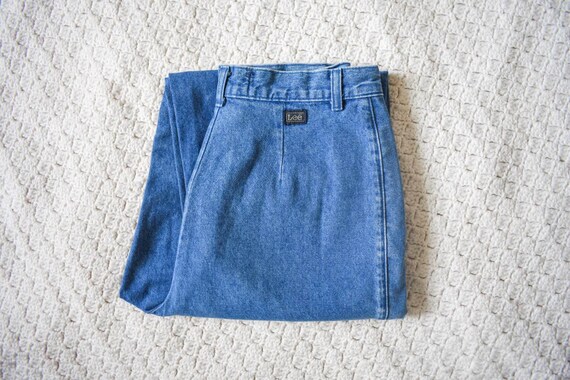 80s high waist denim slacks medium wash | 80s 90s… - image 5