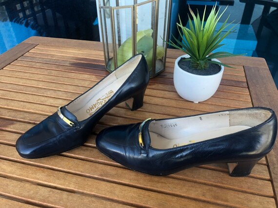 Vintage Ferragamo Leather Heels