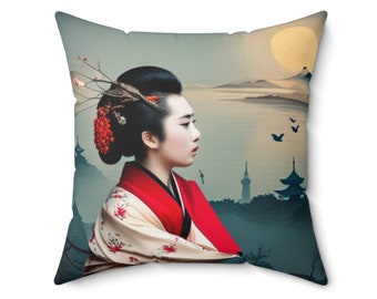 Geisha Spun Polyester Square Pillow