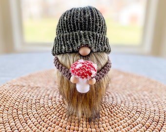 Mushroom Gnome, Mushroom Decor, Spring Gnome, Summer Gnome, Garden Gnome, Spring Decor, Tiered Tray Decor, Gnome Decor, Summer Decor