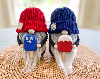 4th of July Gnome, Popsicle Gnome, USA Gnome, America Gnome, 4th of July Decor, 4th of July tiered tray decor, Gnome Decor, Summer Gnome