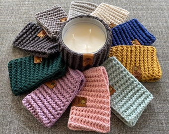 Farmhouse Candle Cozy, Candle Cover, 3-Wick Candle Cover, Candle Holder, Candle Cover, Jar Cover, Crochet Candle Holder, Candle Home Decor