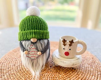 Christmas Tree Cake Gnome, Christmas Gnome, Winter Gnome, Gnome Decor, Holiday Gnome, Holiday Decor, Christmas Decor, Christmas Cake, Green