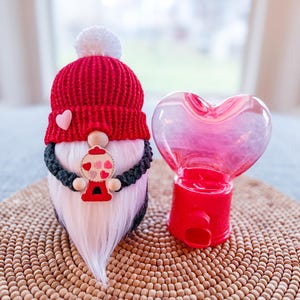 Valentines Day Gumball Gnome, Valentines Day Gnome, Coffee Gnome, Valentines Gnome, Valentines Day Decor, Heart Gnome, Tiered Tray Decor