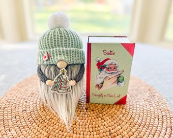 Christmas Book Gnome, Christmas Gnome, Winter Gnome, Gnome Decor, Holiday Gnome, Holiday Decor, Christmas Decor, Book Decor, Book Tree