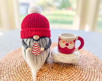 Christmas Tree Cake Gnome, Christmas Gnome, Winter Gnome, Gnome Decor, Holiday Gnome, Holiday Decor, Christmas Decor, Christmas Cake, Red