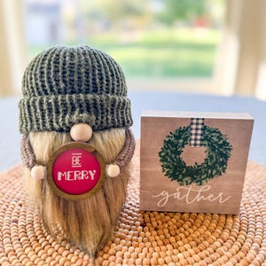 Be Merry Gnome, Christmas Gnome, Winter Gnome, Gnome Decor, Holiday Gnome, Holiday Decor, Christmas Decor, Be Merry Decor
