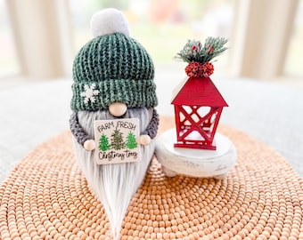 Farm Fresh Christmas Tree Gnome, Merry Christmas Gnome, Winter Gnome, Gnome Decor, Knit Gnome, Christmas Gnome, Holiday Decor, Christmas