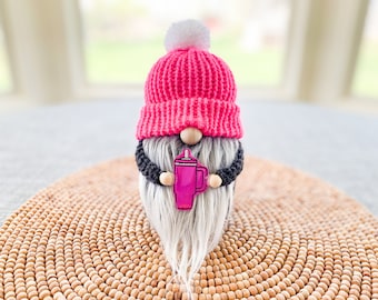 Water Cup Gnome, Cup Gnome, Summer Gnome, Summer Decor, Tiered Tray Decor, Gnome Decor, Knit Gnome, Tiered Tray Gnome, Water Bottle Gnome