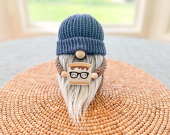 Smore Gnome, Camp Fire Gnome, Summer Gnome, Summer Decor, Smore Decor, Tiered Tray Decor, Gnome Decor, Camping Gnome, Tiered Tray Gnome