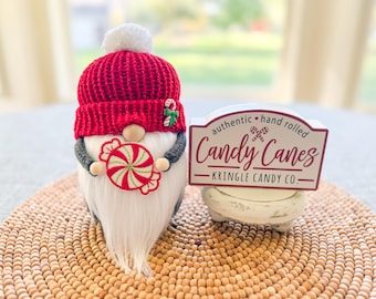 Peppermint Gnome, Christmas Gnome, Winter Gnome, Gnome Decor, Holiday Gnome, Holiday Decor, Christmas Decor, Peppermint Decor