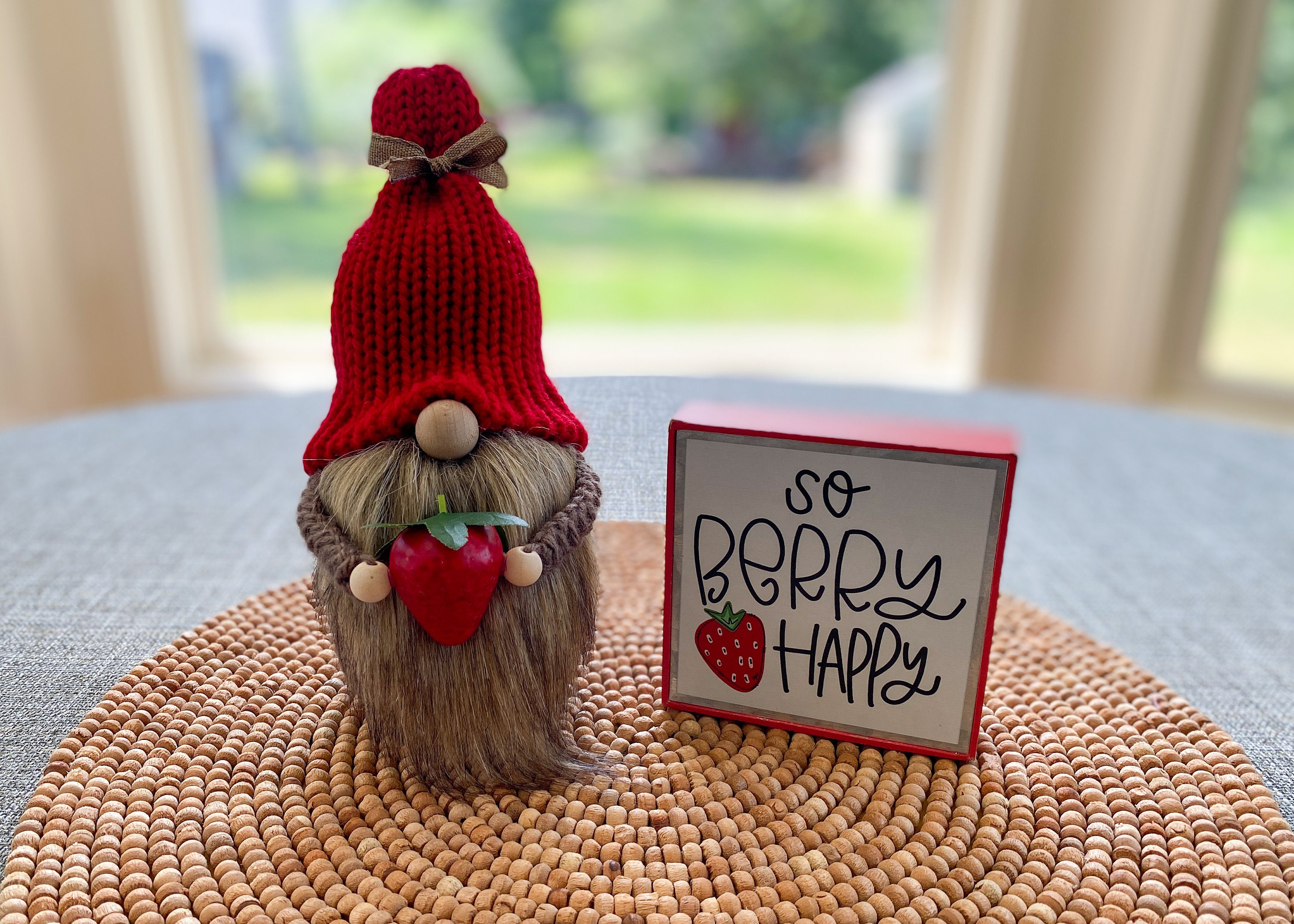 Strawberry Gnome Strawberry Decor Strawberry Decorations Etsy