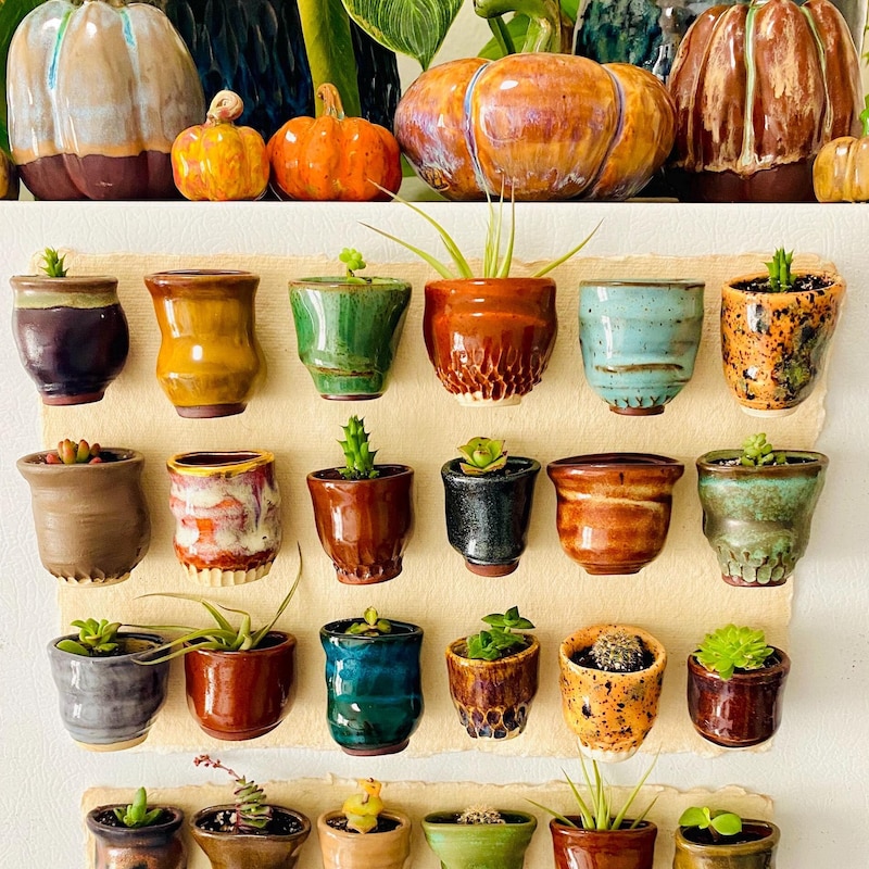 Mini Planter Pot Magnets - Etsy