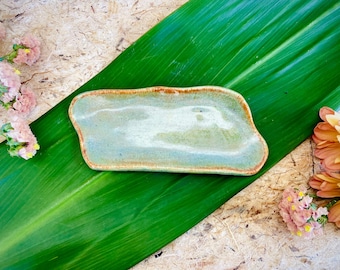 Warm Beach Sand Colored Handmade Ceramic 5.5 Inch Dish - Jewelry Dish