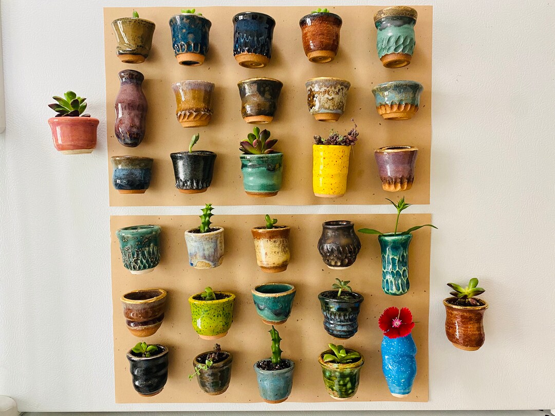 Mini Pot Fridge Planter Etsy