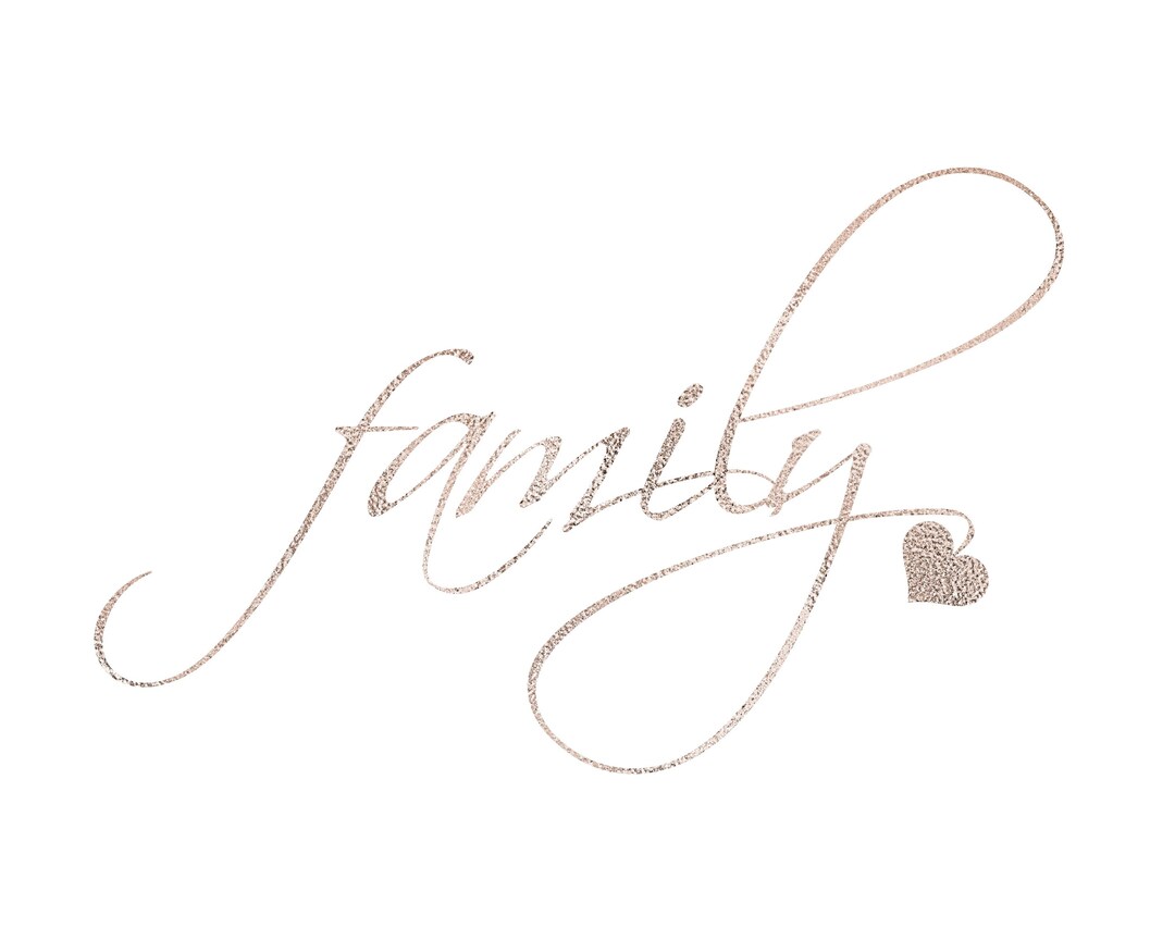 Rose Gold Family Quote Print Wallart Etsy