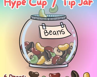 Pot bonen HypeCup | Twitchbit-beker | Fooienpotje | Leuke streamdecoraties / Twitch-meldingen