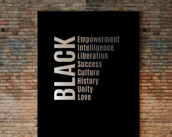 Black Excellence Poster, Melanin Art, Black Empowerment, Black Heritage, For the culture, Black Pride, Proud and Black, Black Culture, blm
