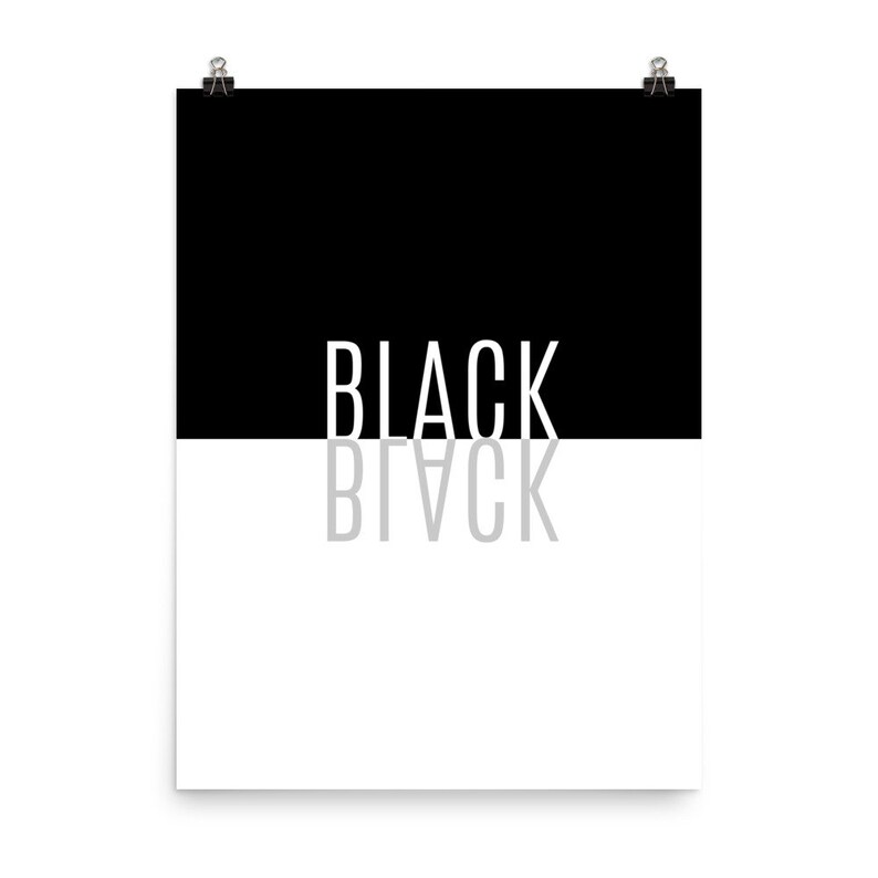 Black Mirror Poster, Black White Print, Modern Black Art, Black Artwork, Afrocentric, Black Artwork, Black Lives Matter, Melanin image 5