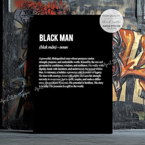 Black Man Definition - Etsy