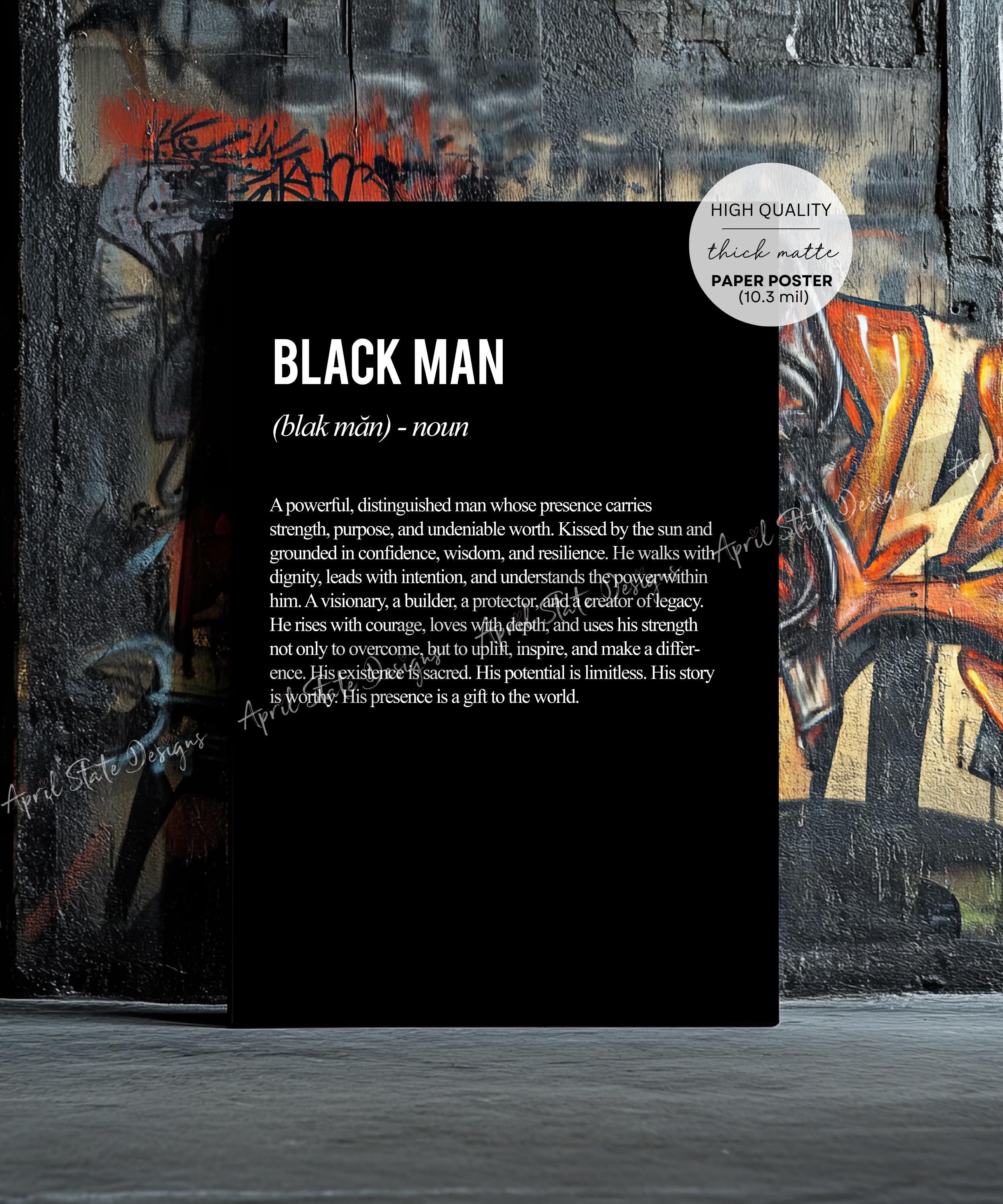 Black Man Definition - Etsy