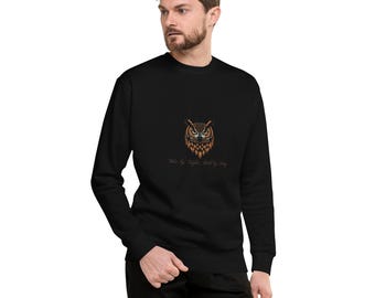 Owl Unisex Sweatshirt-Brown Wise Owl Sweatshirt