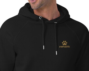 Paw Embroidery Hoodie-Paw Unisex eco raglan hoodie
