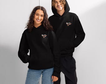 Eagle Embroidery hoodie-Fly High Eagle Hoodie