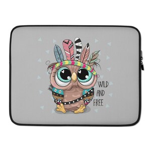 Owl Print Laptop Sleeve-Macbook Case