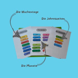 Days of the Week - Months - Seasons *Colorful throughout the year* Learn and assign the days of the week, months and seasons - Download