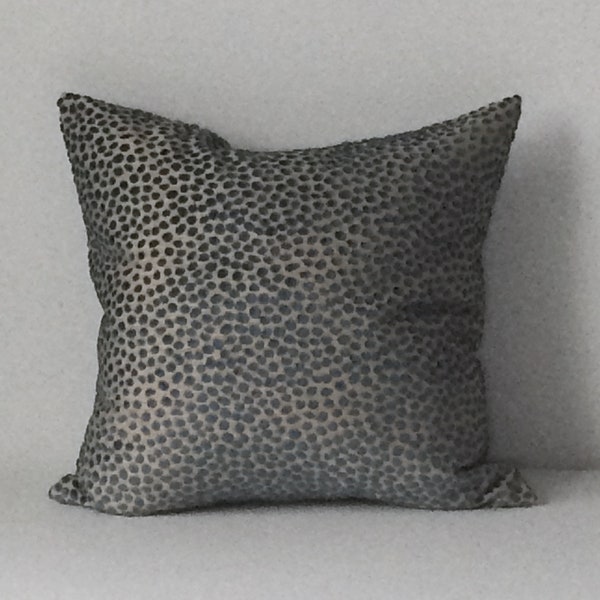 Lee Jofa Small Scale Blue Leopard Print Designer Pillows