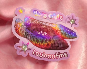 90s Girl Jelly Shoes - Vinyl Sticker