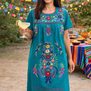 etsy embroidered dress White embroidered dress