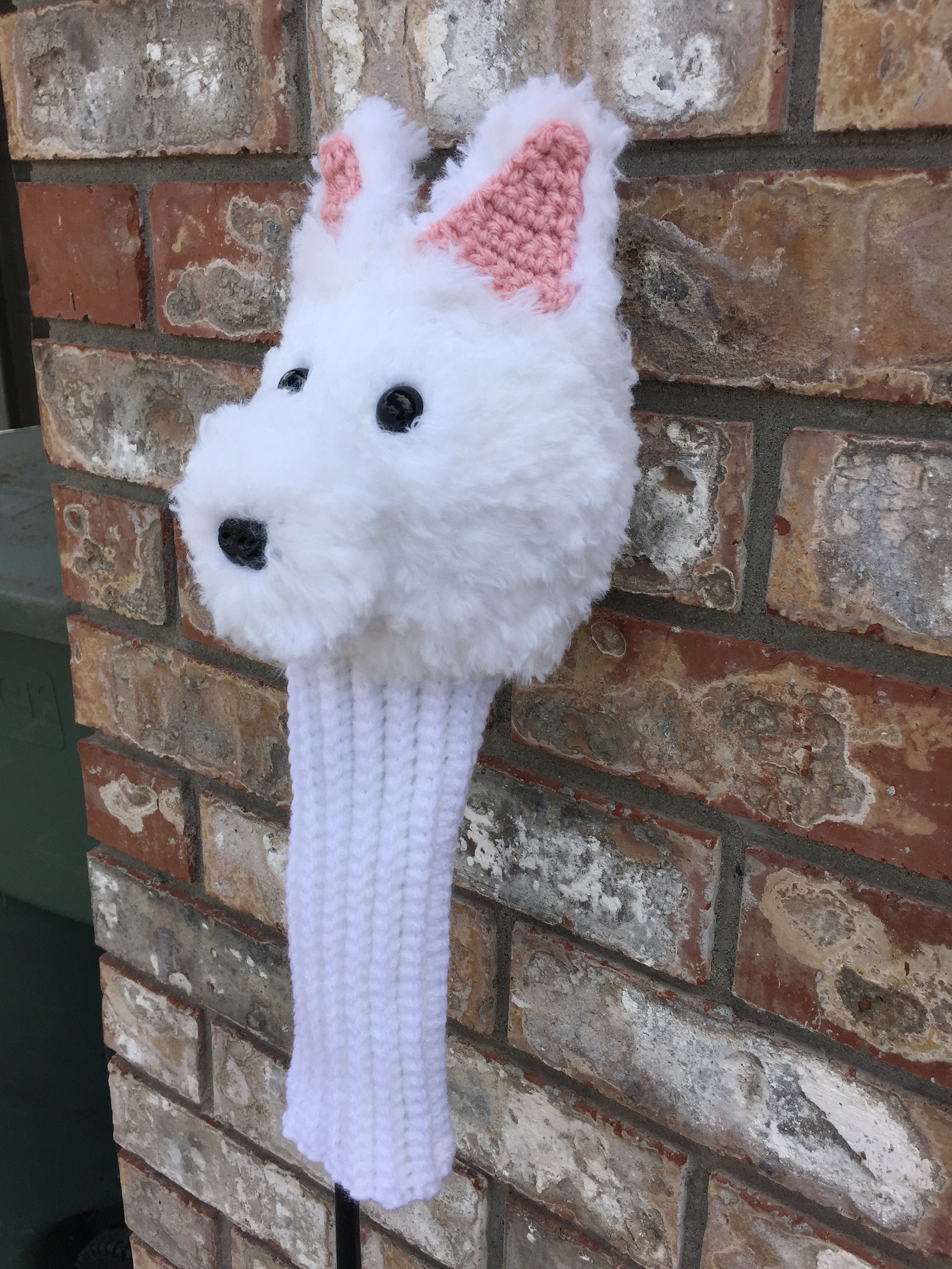 Westie golf head cover Westie Golf Head cover White dog club Etsy