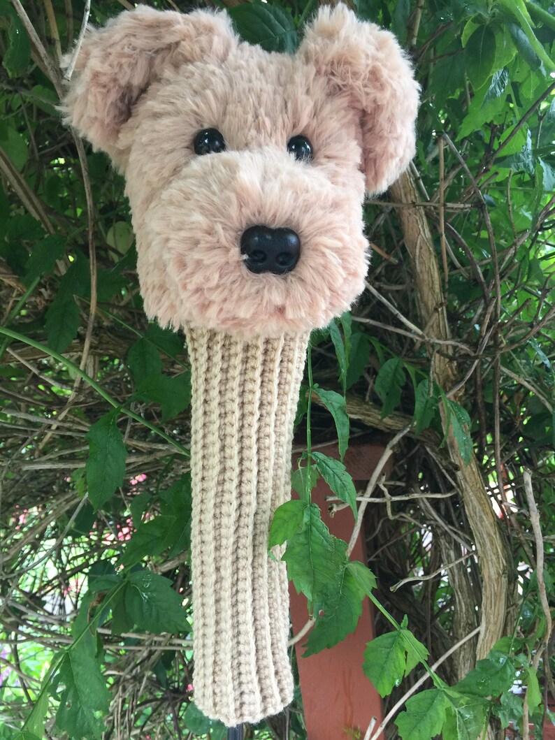 Tan doodle dog golf head cover Doodle Head cover Fluffy Tan Etsy